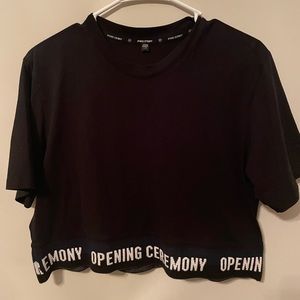 Black opening ceremony crop top